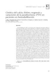 Cinética del calcio, fósforo, magnesio y variaciones de ... - Nefrología