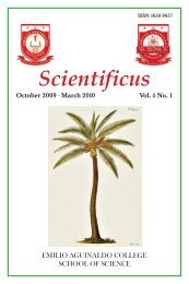 Scientificus Vol4 No1 - Emilio Aguinaldo College