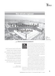 Una mirada regional LA BIODIVERSIDAD BOGOTANA