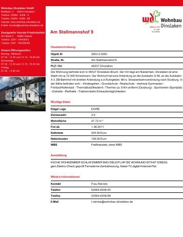 Am Stallmannshof 9 - Wohnbau Dinslaken