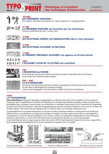 Historique et évolution des techniques d'impression - Repro EPFL