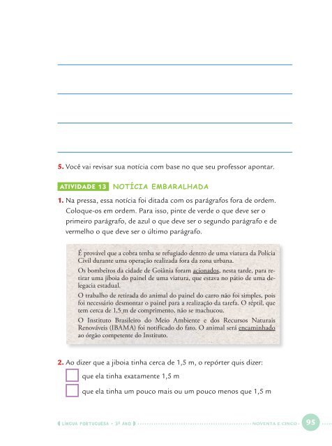 Cadernos de apoio e aprendizagem 3 o ano - Secretaria Municipal ...