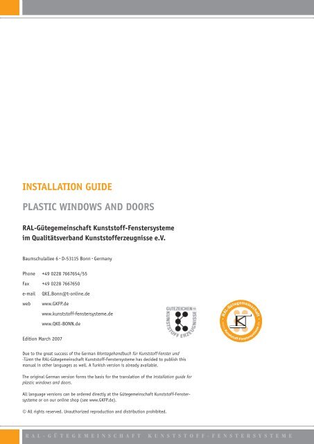 Euroview 70 Technical Manual - West Coast Vinyl Windows