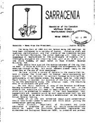 sarracenia - The Wildflower Society of Newfoundland and Labrador