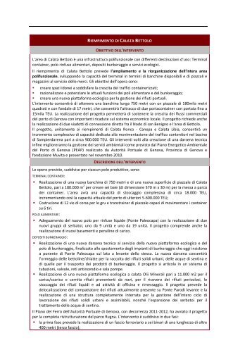 Riempimento di Calata Bettolo - Urban Center - Comune di Genova
