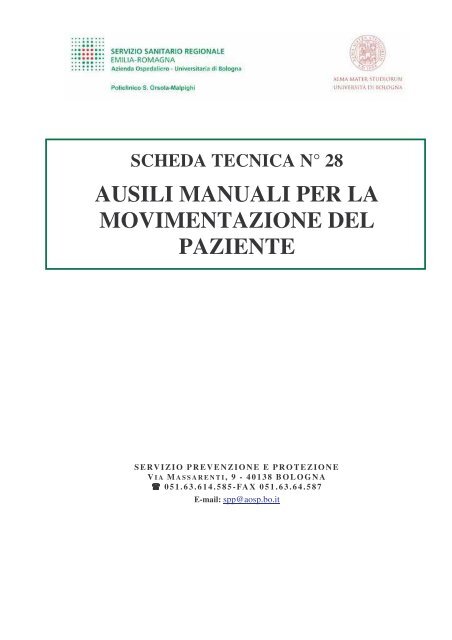 Ausili manuali per la movimentazione del paziente