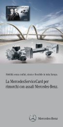 La MercedesServiceCard per rimorchi con assali Mercedes-Benz.