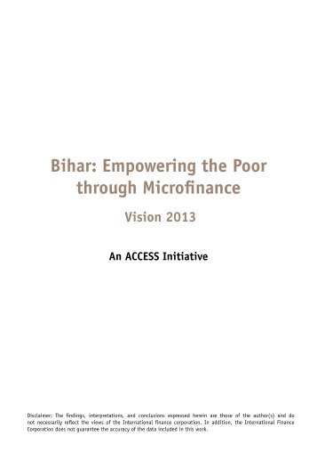 Vision Document Bihar - Microfinance India Summit
