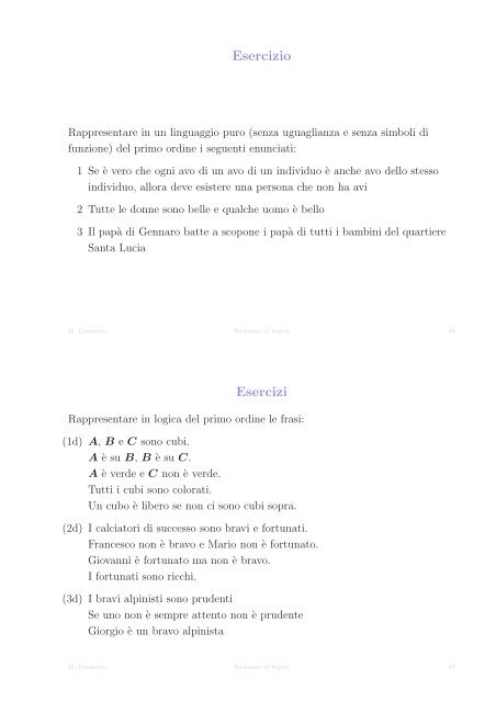 Complessit`a Logica del primo ordine