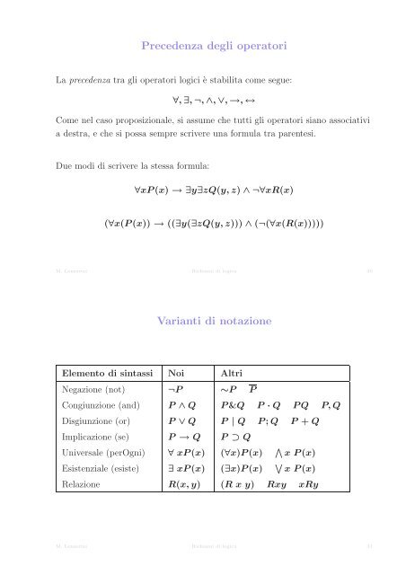Complessit`a Logica del primo ordine