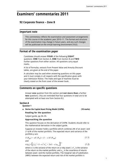 Examiners' commentaries 2011