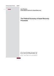 The Political Economy of Asset Recovery Processes - Basel Institute ...