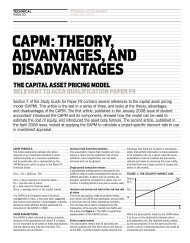 CAPM: THEORY, ADVANTAGES, AND DISADVANTAGES - ACCA