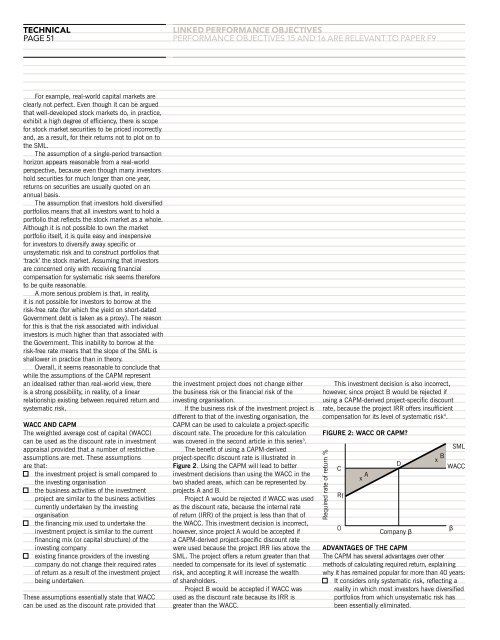 CAPM: THEORY, ADVANTAGES, AND DISADVANTAGES - ACCA