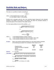 Portfolio Risk and Return - it-educ.jmu.edu