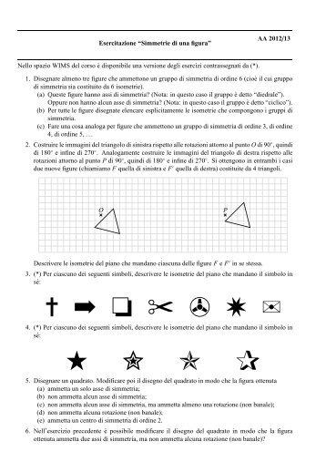 Simmetrie di una figura