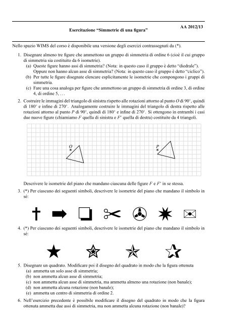 Simmetrie di una figura