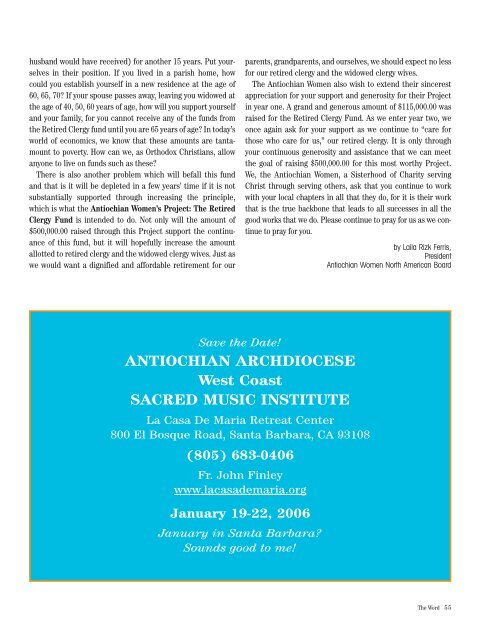 NOV. 2005 WORD FINAL - Iglesia Ortodoxa