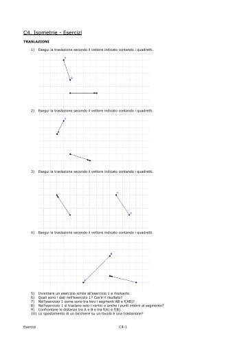 C4. Isometrie - Esercizi