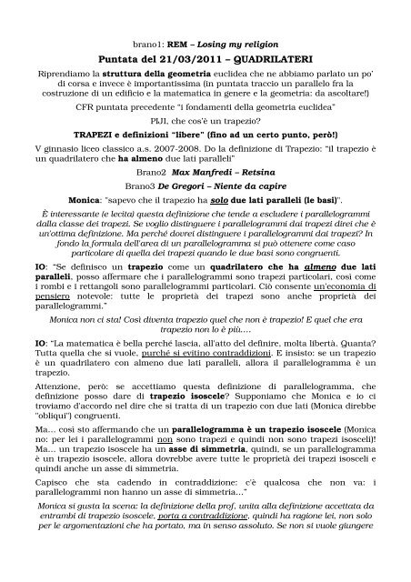 QUADRILATERI - Sito della prof.ssa Angelucci