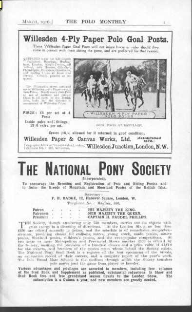 Association Aug Polo Hurlingham 1916 -