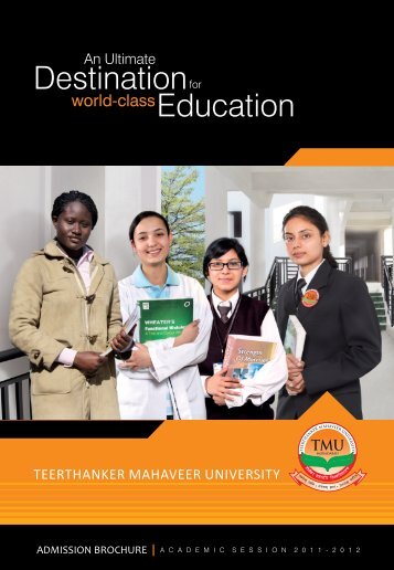 TMU Brochure.pmd - Teerthanker Mahaveer University