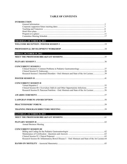 Annual Meeting - Program Book - NASPGHAN.org