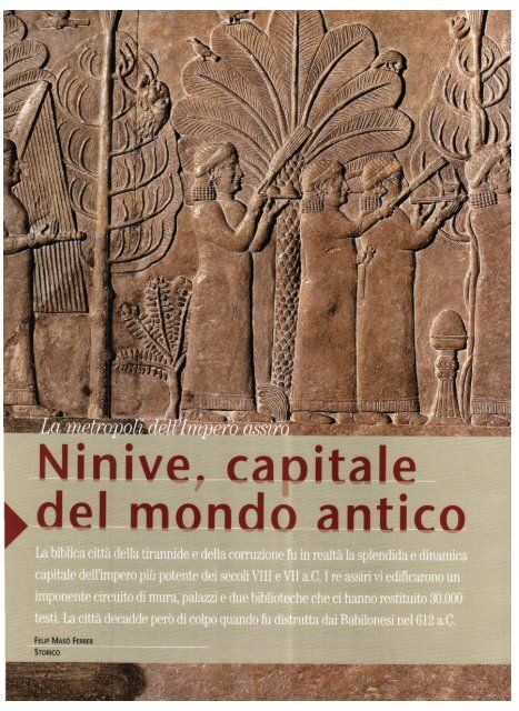 Ninive, la capitale dell'impero assiro - dispensa ... - Testimonigeova