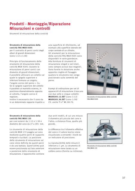 Catalogo attrezzature - Bianchi Cuscinetti