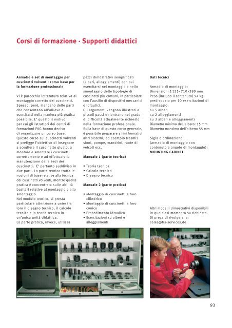 Catalogo attrezzature - Bianchi Cuscinetti