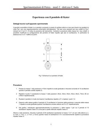 pendolo di Kater - infm udr padova