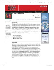 eEdition Journal of System Safety - System Safety Society