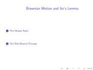 Brownian Motion and Ito's Lemma