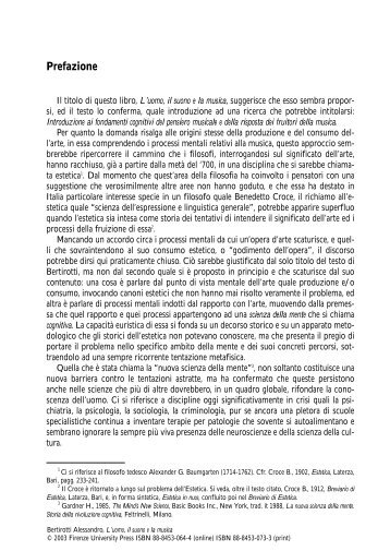 L'uomo, il suono, la musica - Prefazione - Firenze University Press