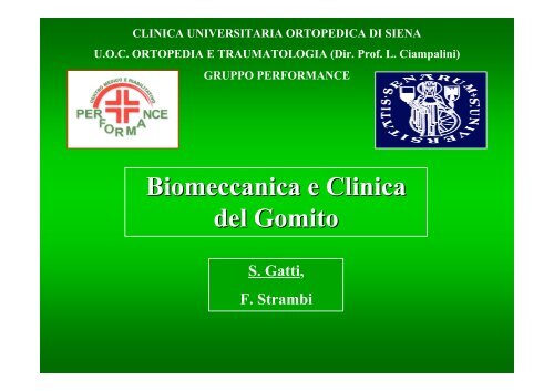 s.gatti - biomeccanica e clinica del gomito - Ferrariradiologia.it