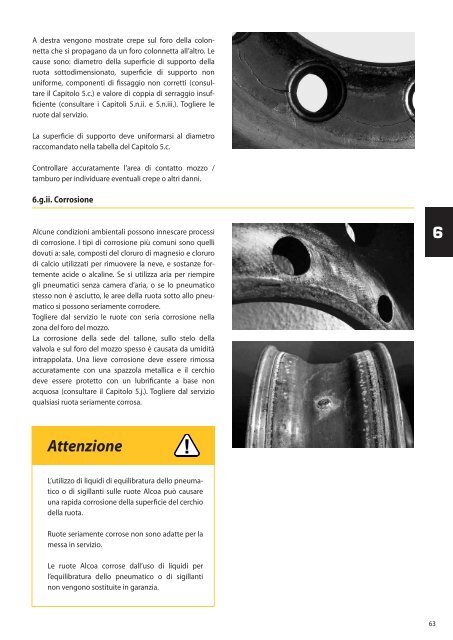 Manuale d'uso delle ruote Alcoa