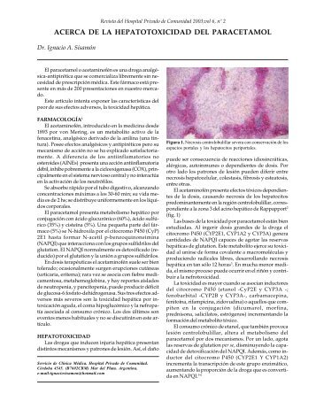 acerca de la hepatotoxicidad del paracetamol - Hospital Privado de ...