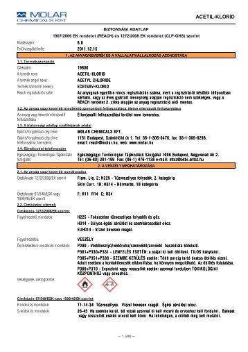 ACETIL-KLORID - Molar Chemicals Kft.