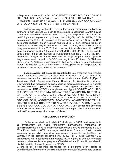 CARACTERIZACIÓN MOLECULAR DEL GEN DE LA ACETIL-COA ...