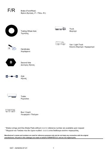 brake linings catalo.. - Grantex Hellenic Brakes