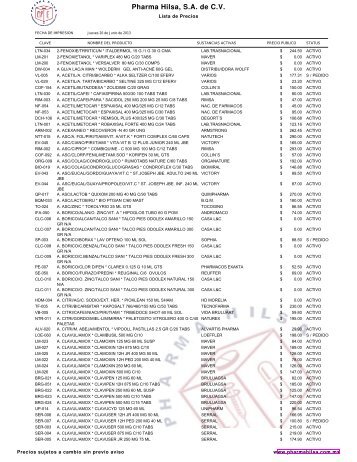 Pharma Hilsa, S.A. de C.V.