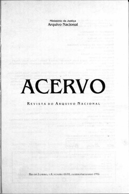 ACERVO - Arquivo Nacional