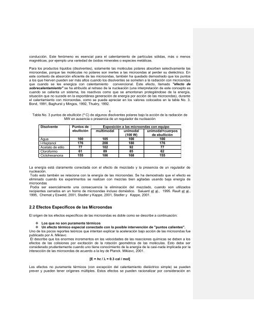 Contribución de las microondas en el desarrollo de la química verde ...