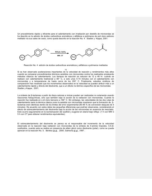 Contribución de las microondas en el desarrollo de la química verde ...