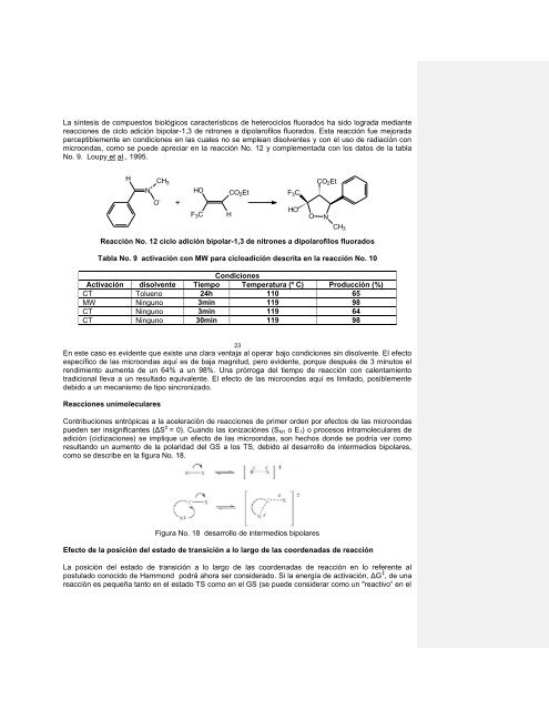 Contribución de las microondas en el desarrollo de la química verde ...