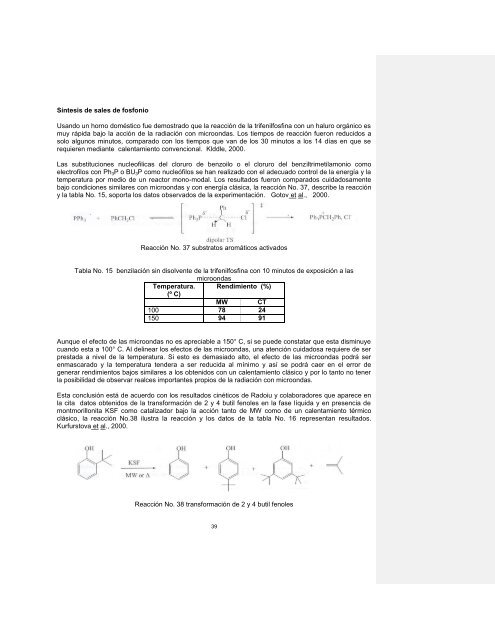 Contribución de las microondas en el desarrollo de la química verde ...