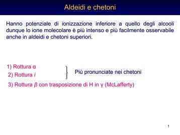 MS Lezione VIII. Aldeidi, chetoni, esteri acidi ... - I blog di Unica
