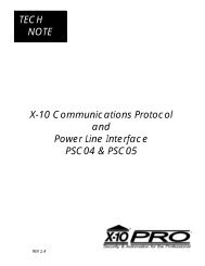 TECH NOTE X-10 Communications Protocol and ... - X10PRO.com