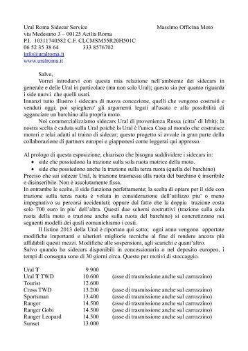 Scarica il documento completo in pdf… - Uralroma.it