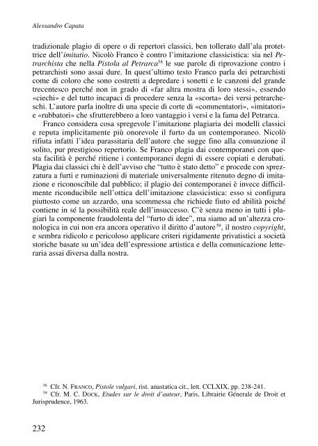 Nicolò Franco e il plagio del Tempio d'amore - Italianistica e ...